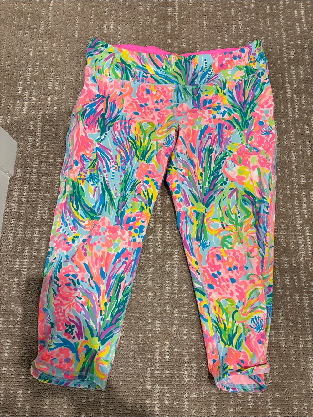 Lilly Pulitzer Capri Leggings - Pink Multi Floral
